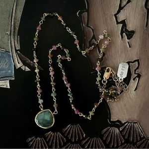 Ela Rae 16” Libi II Necklace (Labradorite)